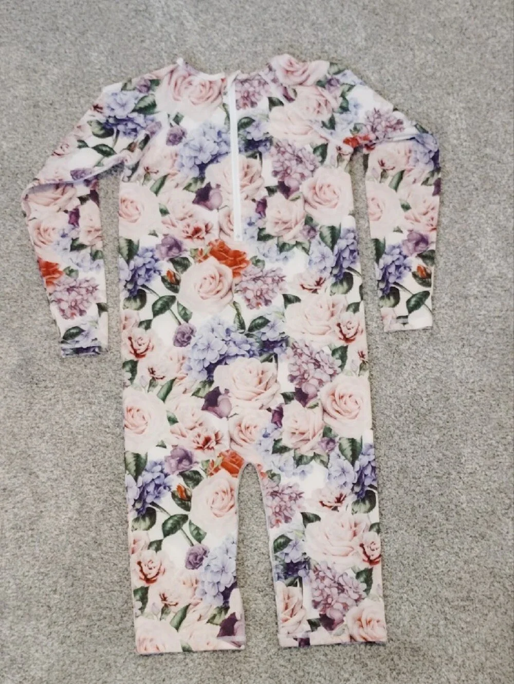 Romey Loves Lulu Floral Long-Sleeve Kids Swim Rashguard - Pink & Purple